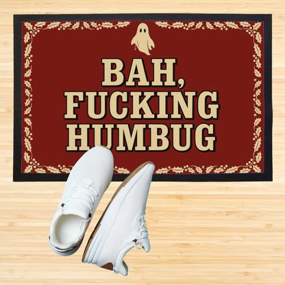 Bah F*****G Humbug Doormat: Rubber-Backed Indoor Christmas Decor