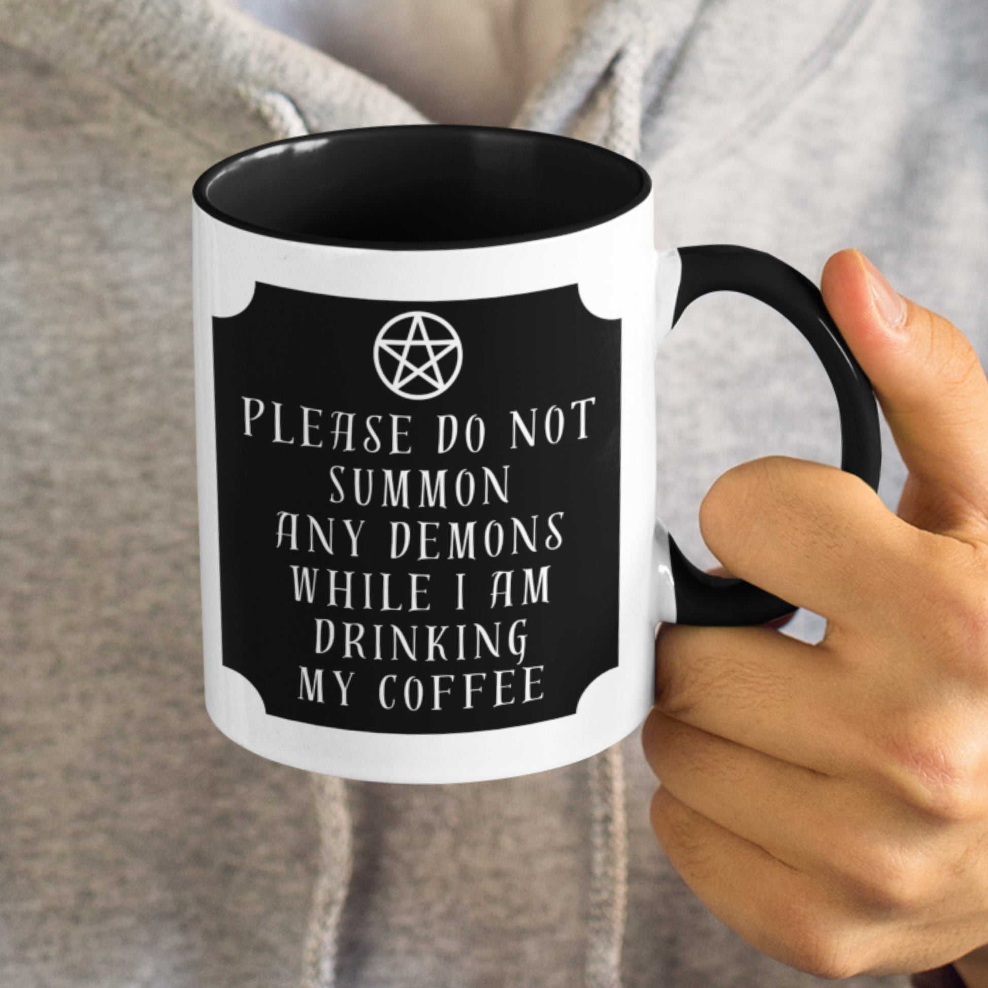 Please Don't Summon Demons Mug, Witch Gift, Witchcraft Mug, Gift For Witch, Gothic Gifts, Witch Mug, Witchy Gifts, Spell Casting, Wicca Mug