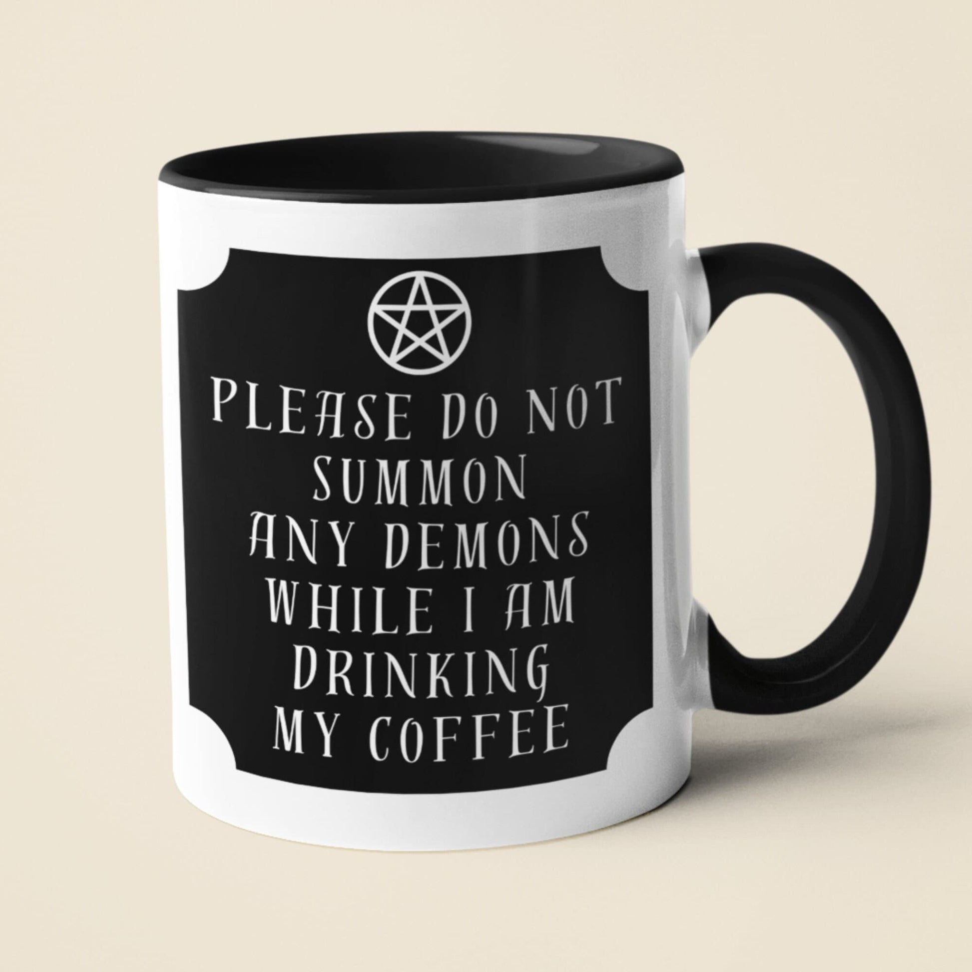 Please Don't Summon Demons Mug, Witch Gift, Witchcraft Mug, Gift For Witch, Gothic Gifts, Witch Mug, Witchy Gifts, Spell Casting, Wicca Mug