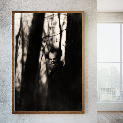 Creepy Clown Photo Print: Vintage Horror Art