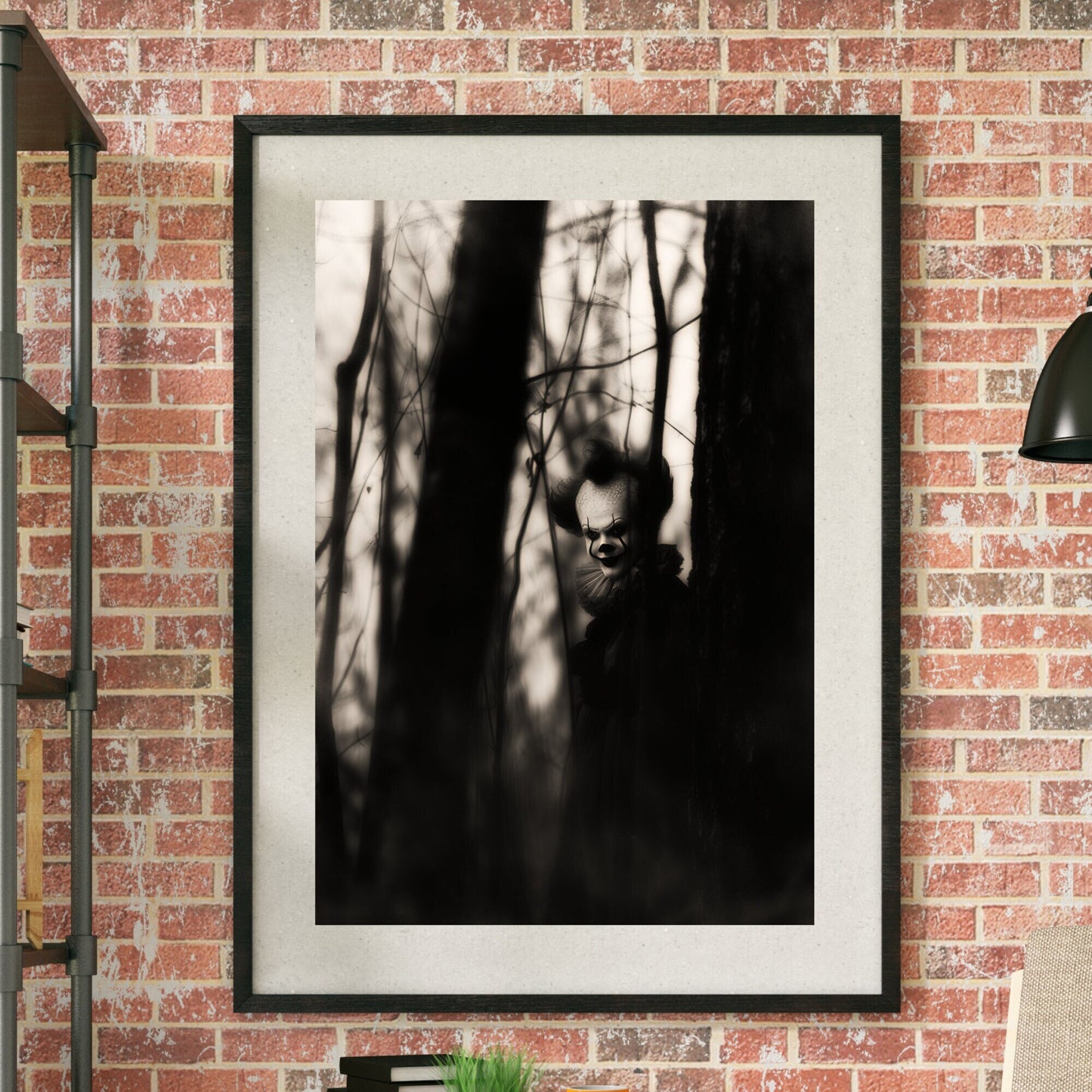 Creepy Clown Photo Print: Vintage Horror Art