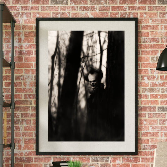 Creepy Clown Photo Print: Vintage Horror Art