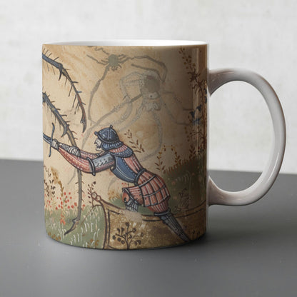 Artistic wraparound mug
Medieval fantasy mug
Illuminated manuscript mug
Gothic art mug
Medieval history gift
Full wraparound print mug
Spider owner gift. Spider Christmas gift. Tarantula owner, pet spider owner gift for birthday or Christmas.