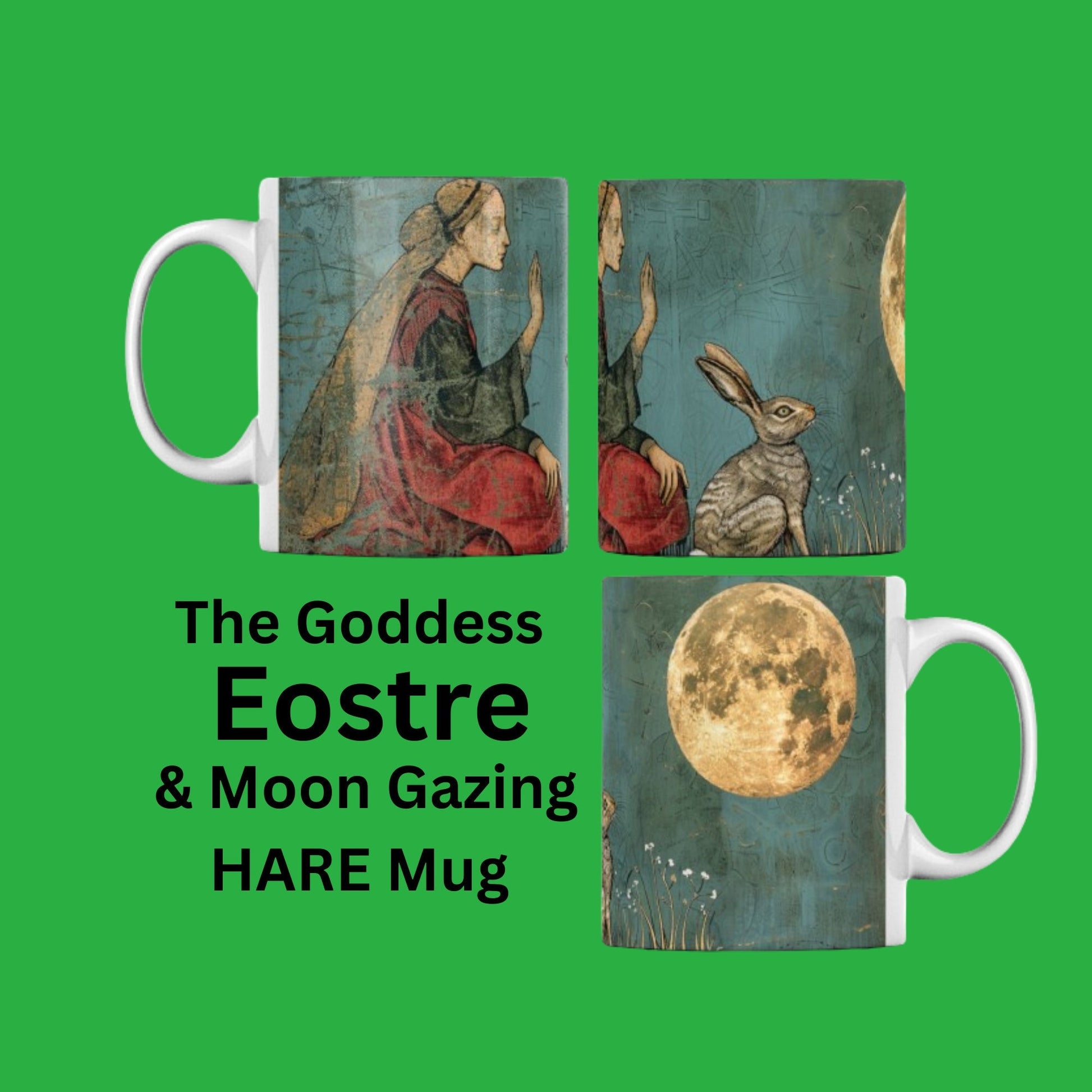 moon gazing hare goddess Eostre Ostara, fertility, pregnanacy