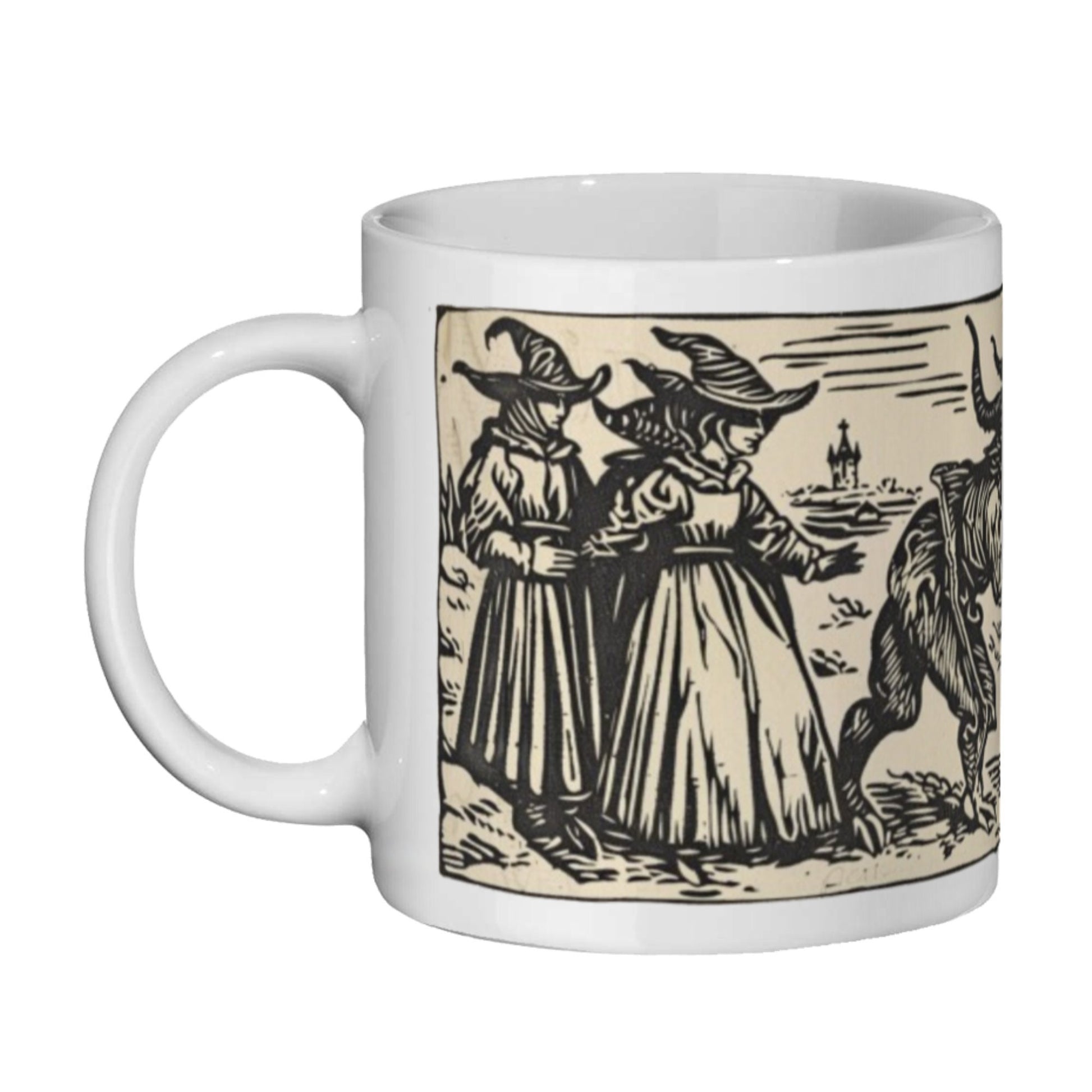 Woodcut Witches Mug: Dark Academia Witchcraft Gift