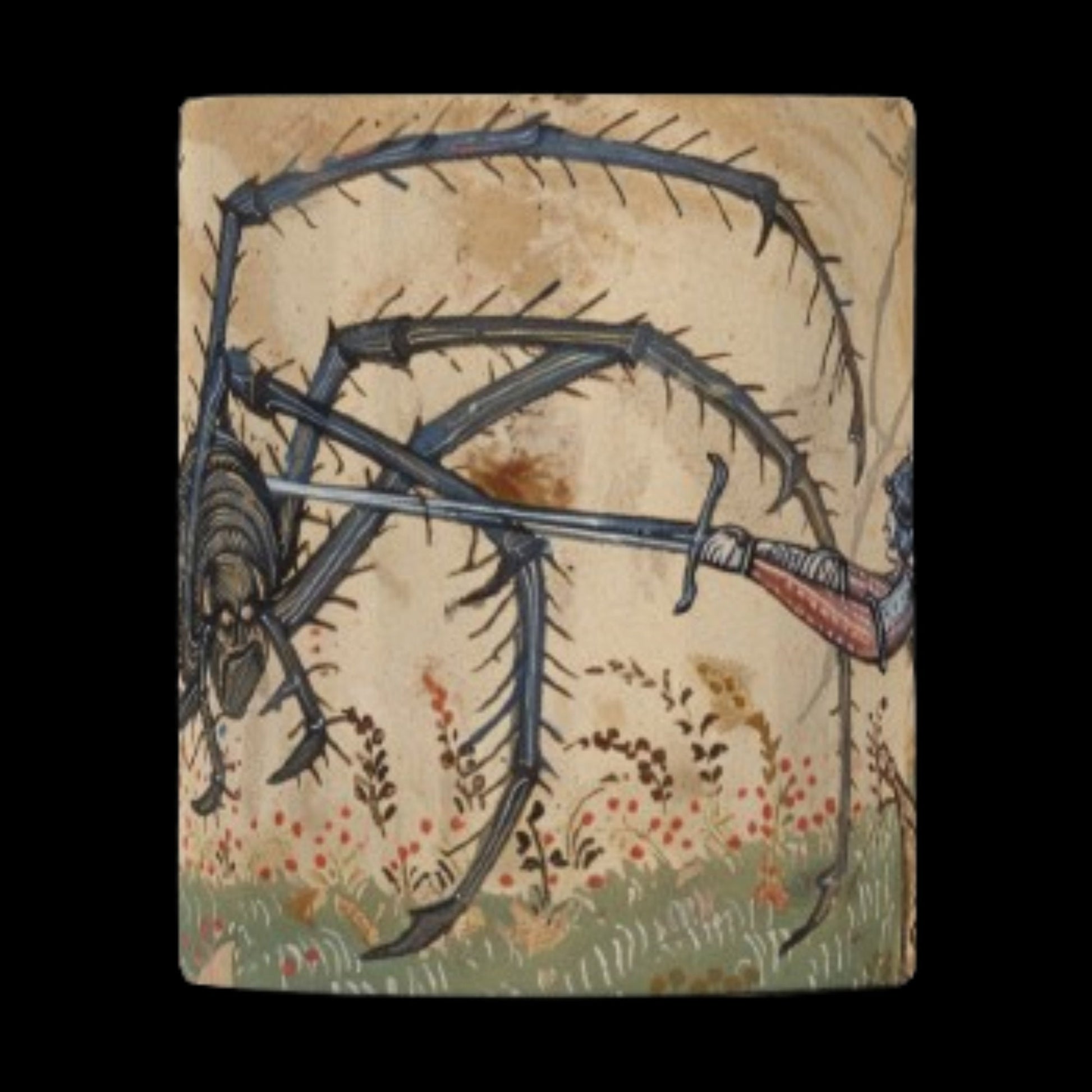 Medieval Knight vs Spider Mug: Gothic Dark Academia Gift