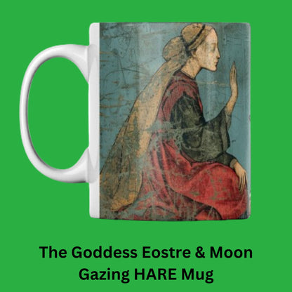 Goddess Eostre Hare Mug: Wiccan Spring Equinox Gift