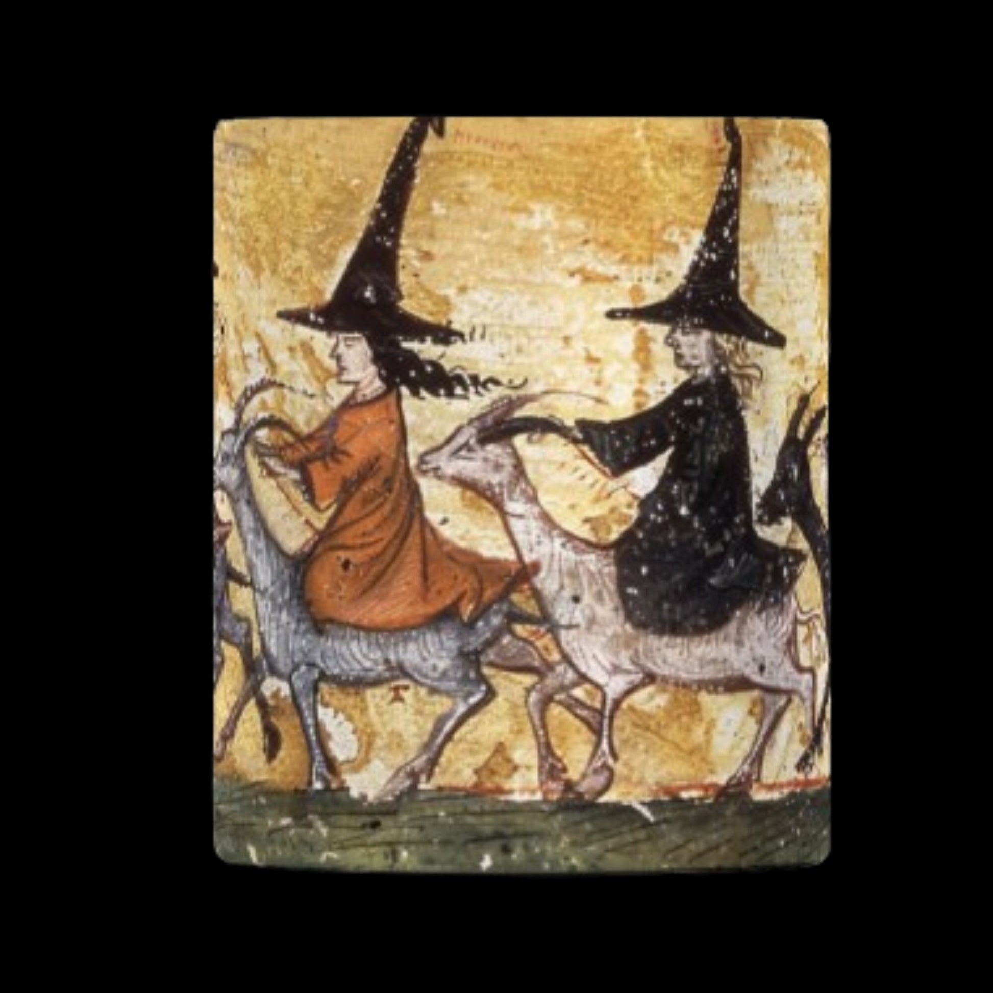 Witches Riding Goats Mug: Medieval Bestiary Art, Witchy Gift