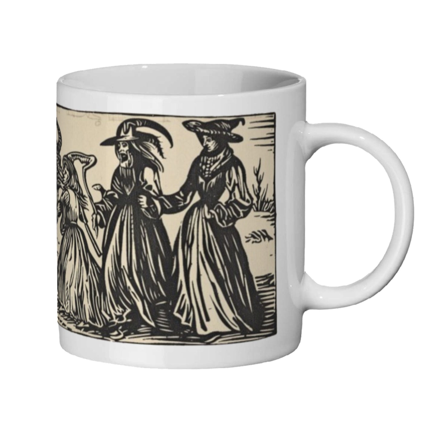 Woodcut Witches Mug: Dark Academia Witchcraft Gift