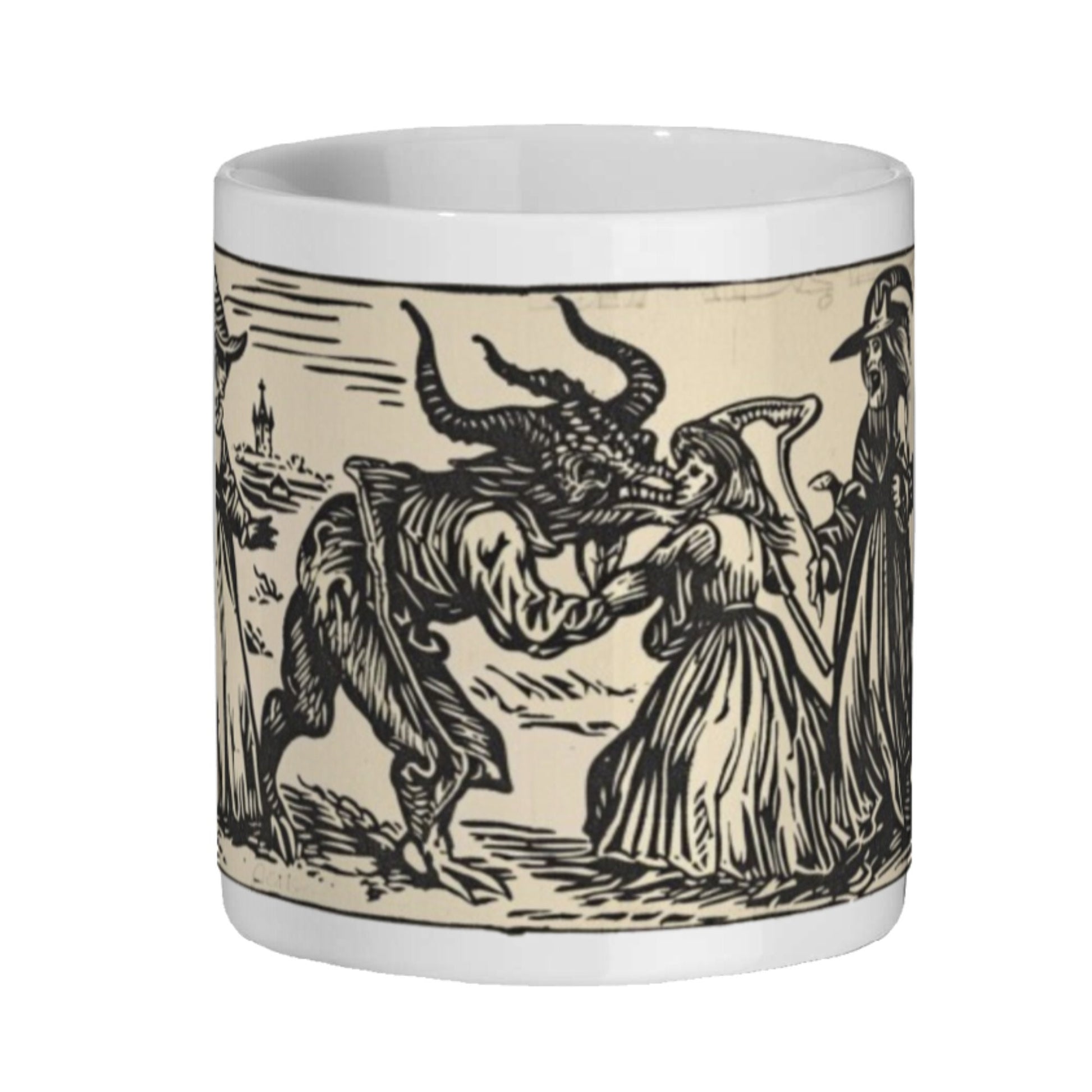 Woodcut Witches Mug: Dark Academia Witchcraft Gift