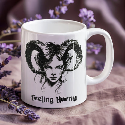 Feeling Horny Mug: Witchy Gothic Gift