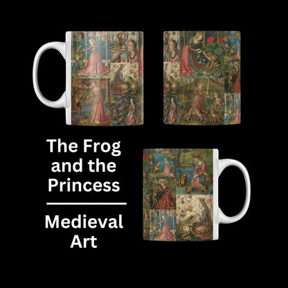 Frog Princess Mug: Medieval Fairy Tale Art, Wraparound Design