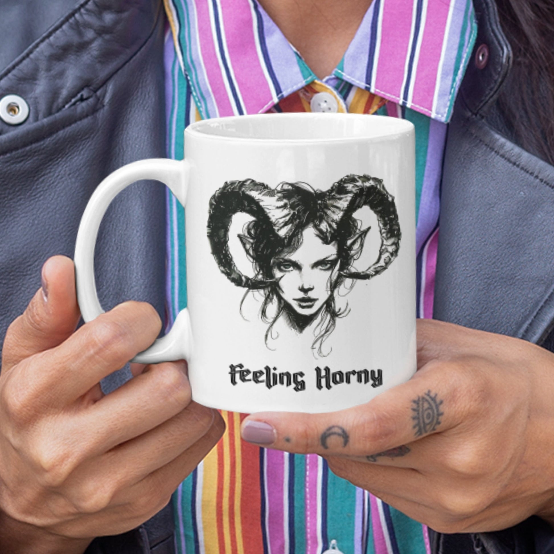 Feeling Horny Mug: Witchy Gothic Gift