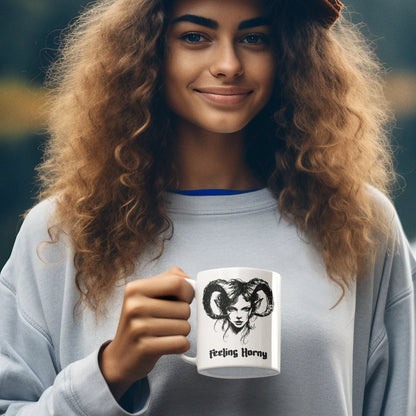 Feeling Horny Mug: Witchy Gothic Gift
