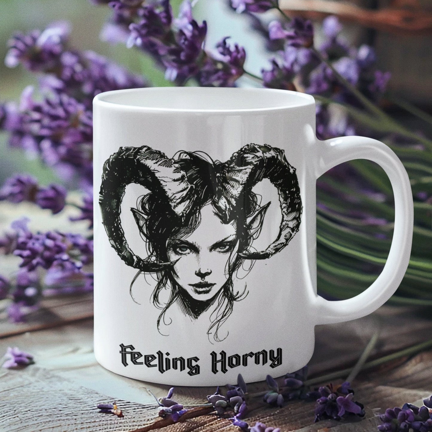 Feeling Horny Mug: Witchy Gothic Gift