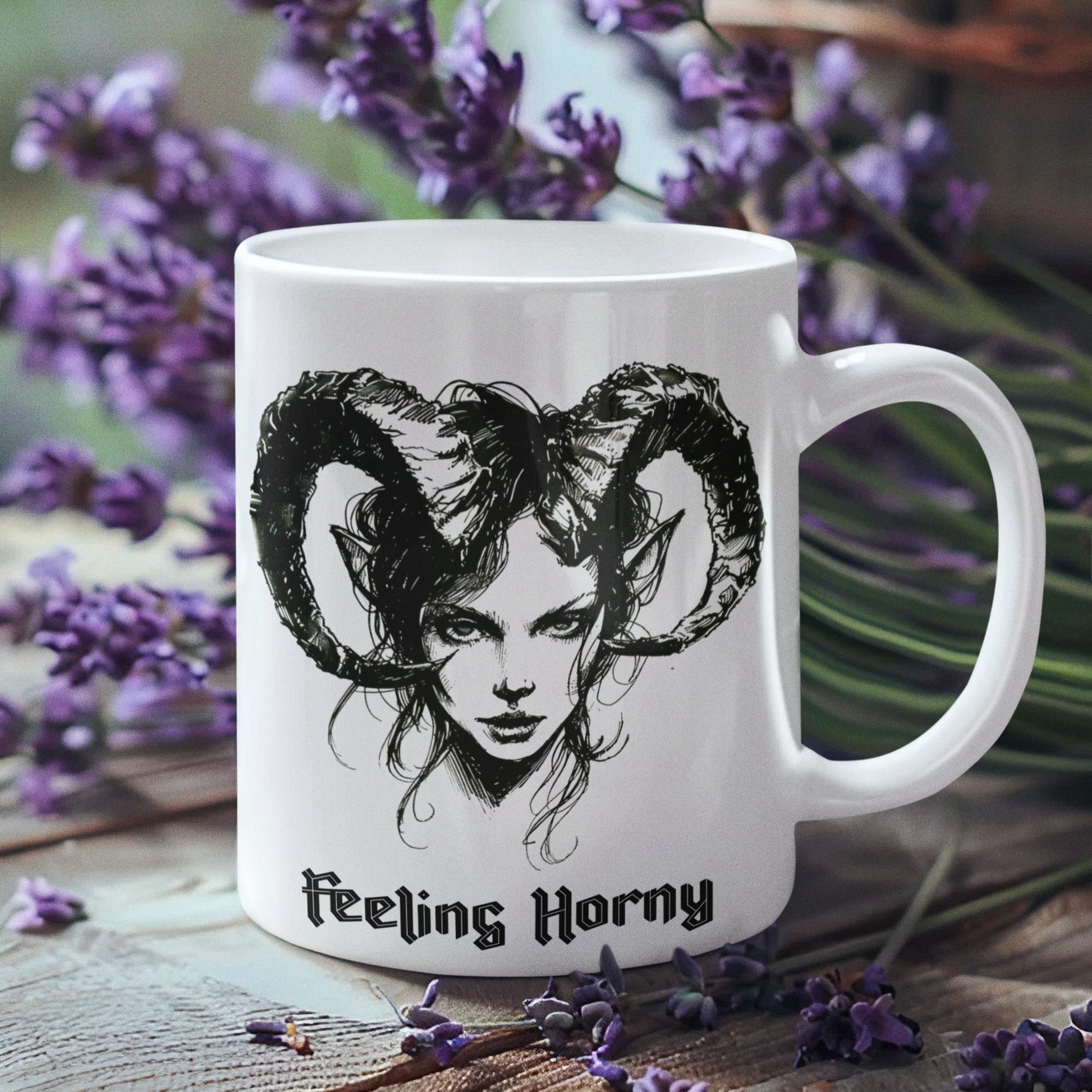 Feeling Horny Mug: Witchy Gothic Gift