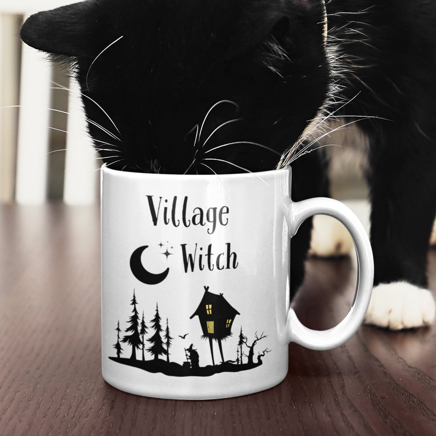 Village Witch Mug, Witchy Gifts, Local Witch, Covern, Witchcraft, Gothic Decor, Wiccan Gifts, Witchcraft Mug, Witch Mugs, Spooky Season