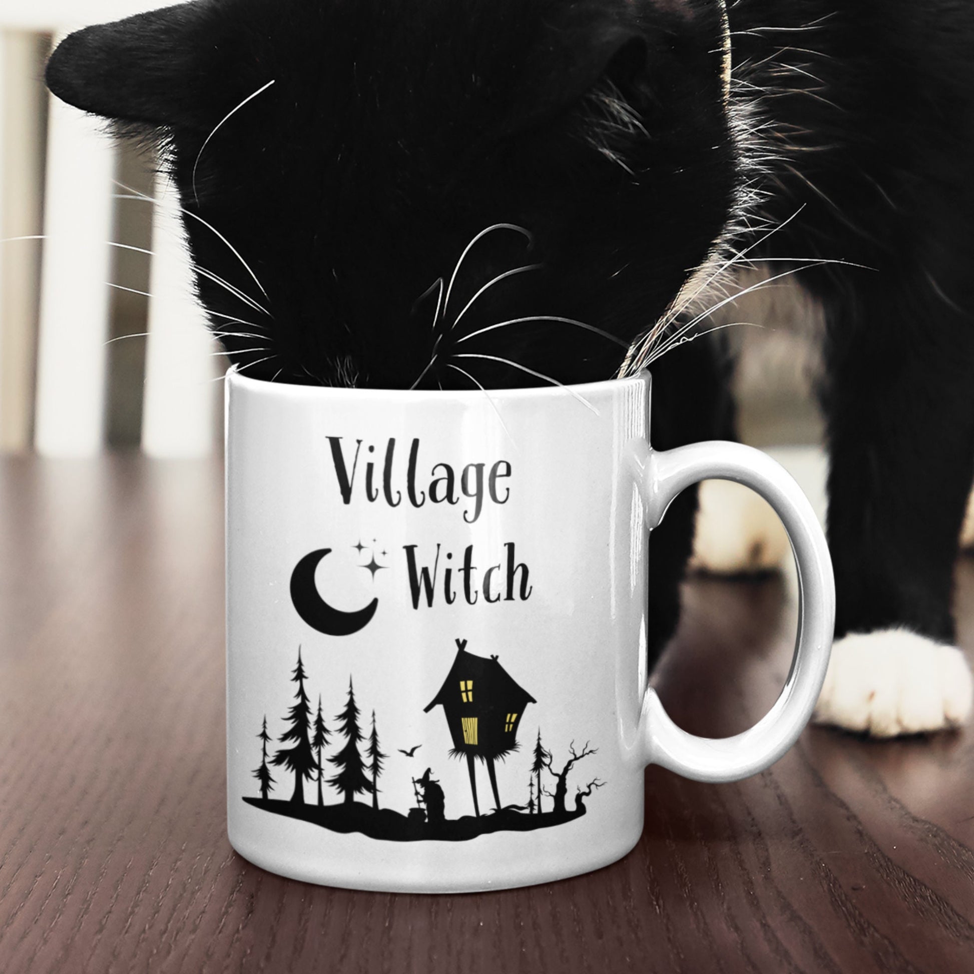Village Witch Mug, Witchy Gifts, Local Witch, Covern, Witchcraft, Gothic Decor, Wiccan Gifts, Witchcraft Mug, Witch Mugs, Spooky Season