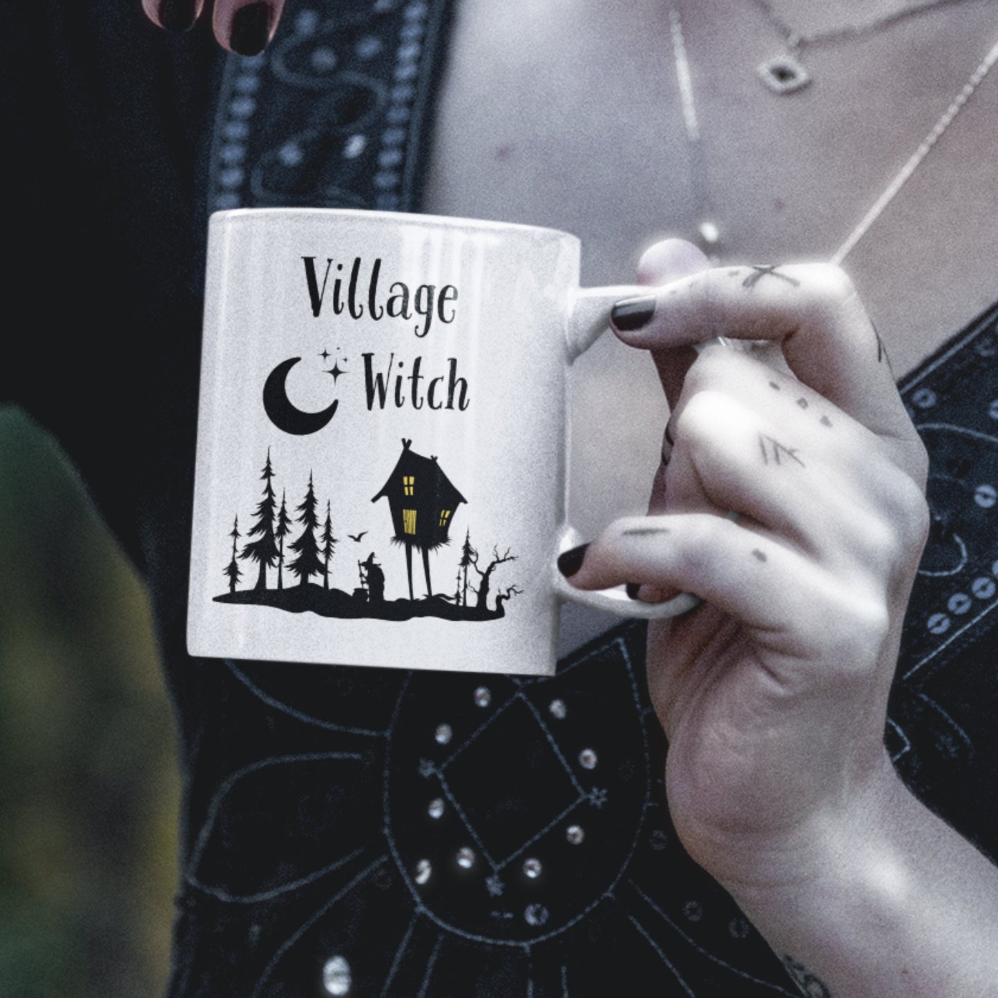Village Witch Mug, Witchy Gifts, Local Witch, Covern, Witchcraft, Gothic Decor, Wiccan Gifts, Witchcraft Mug, Witch Mugs, Spooky Season
