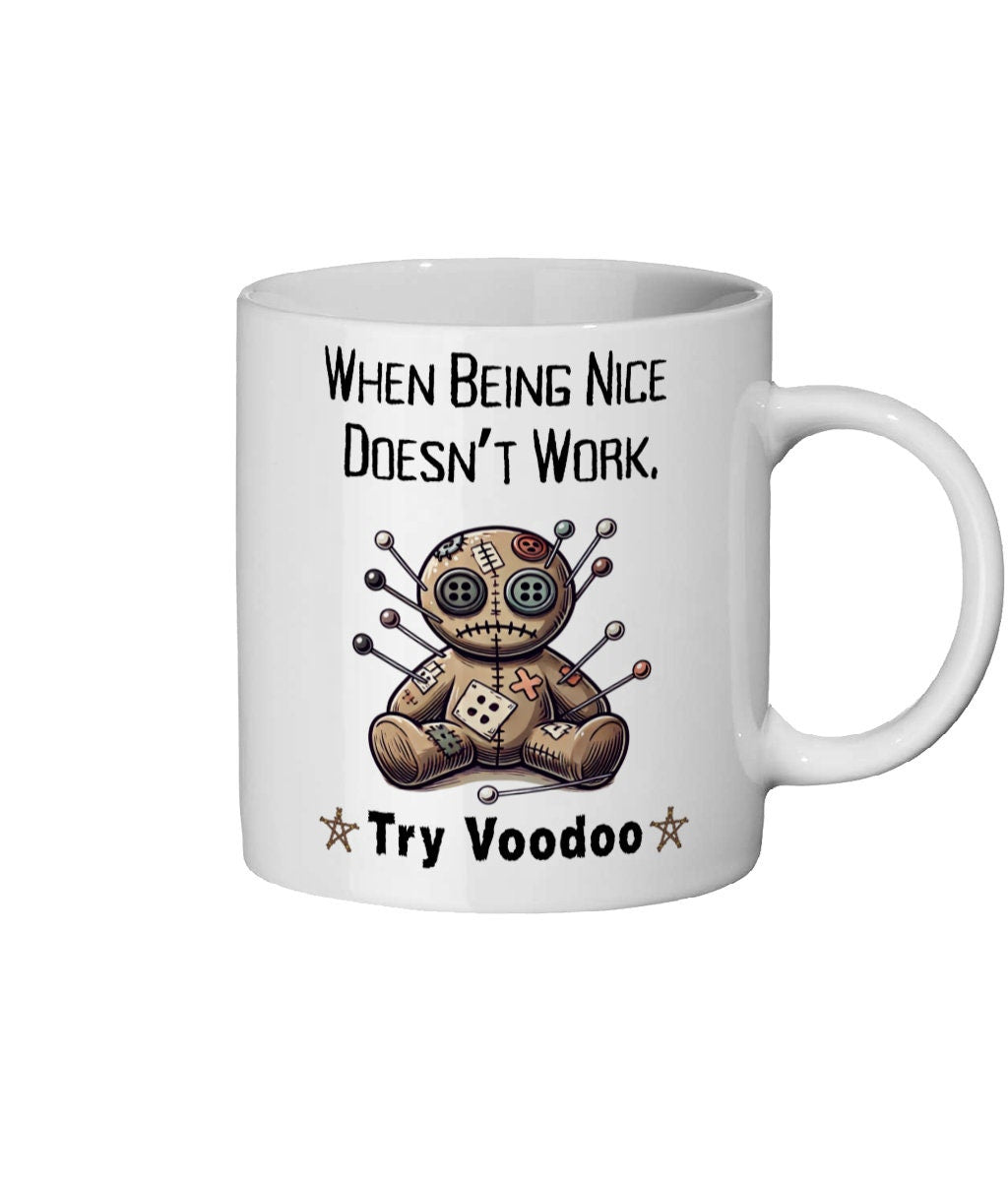 Funny Voodoo Mug, Voodoo Doll, Black Magic, Gothic Gifts, Witchcraft, Wiccan, Karma, Voodoo Magic, Voodoo Ritual, Dark Academia, Dark Magik