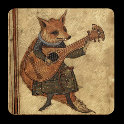 Fox Coasters, Pack of 4 Coasters, Medieval Foxes