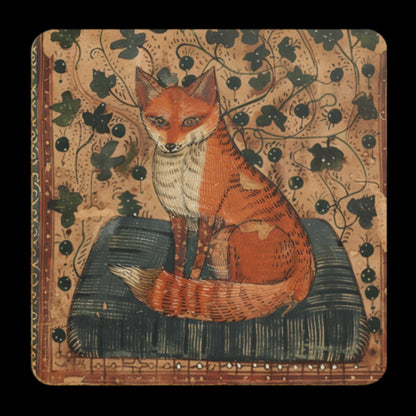 Fox Coasters, Pack of 4 Coasters, Medieval Foxes