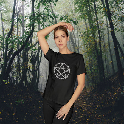 Barbed Wire Pentacle T-Shirt, Pentagram Tee, Witch T Shirt, Witchy Gifts, Wicca Gift, Pagan Tee, Coven Gift, Gothic T Shirt, Goth Top Wiccan