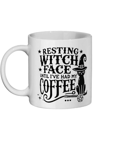 Witches Coffee Mug, Witchy Gifts, Resting Witch Face,Wiccan Gifts, Wiccan Decor, Gothic, Black Cat Mug, Funny Witch Gift, Morning Coffee Mug