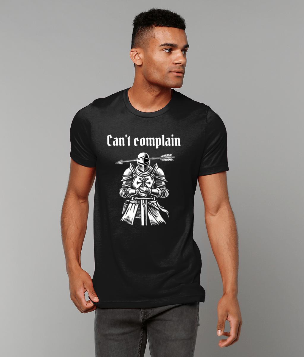Can't Complain T-Shirt: Medieval Knight Woodcut, Dark Humor