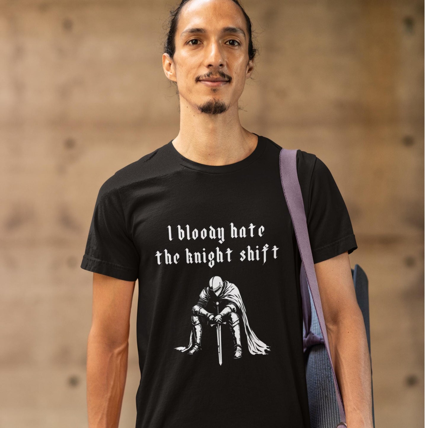 Funny Night Shift Worker T-Shirt Knight Shift, Gothic Tee, Medieval Knight T-shirt, I Bloody Hate The Knight Shift, Woodcut Unisex T-Shirt