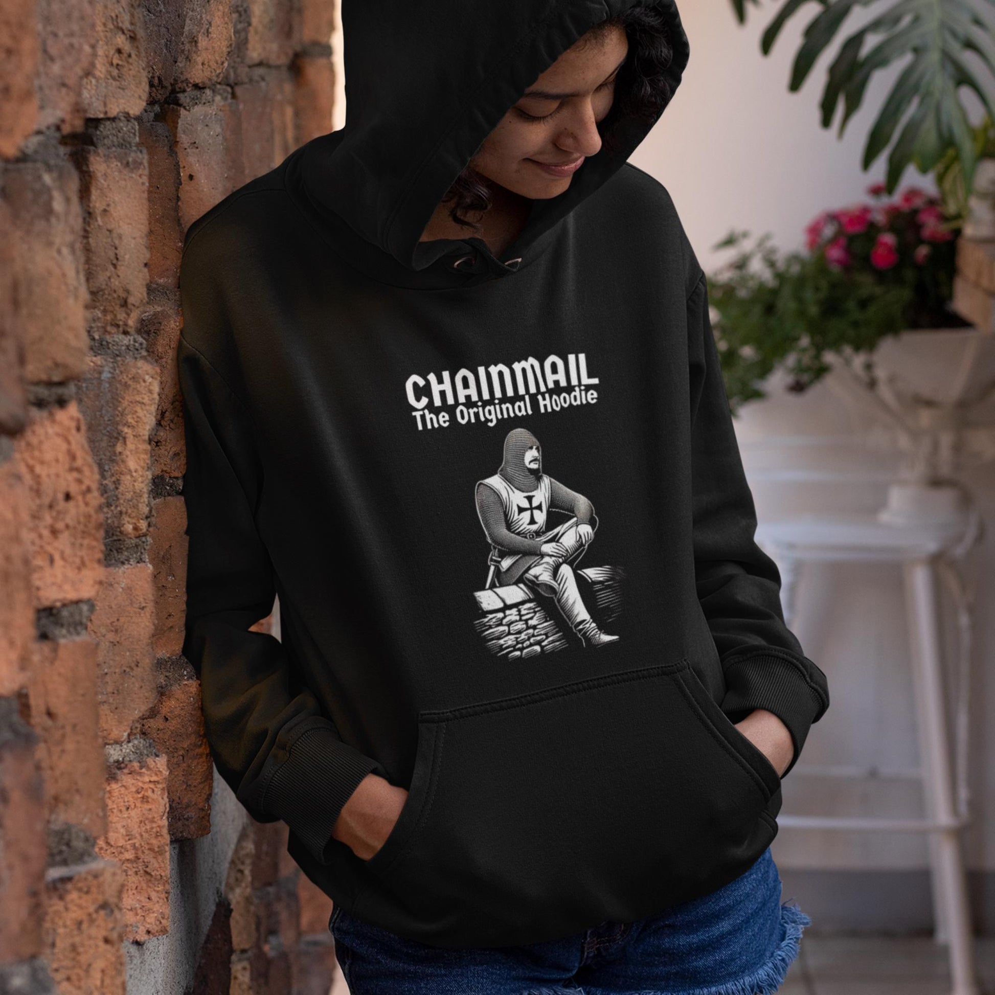 Chainmail The Original Hoodie, Medieval Humour, Hundred Years War, Sarcastic Gothic Hoodie, Medieval Re-Enactment, Gamer Hoodie