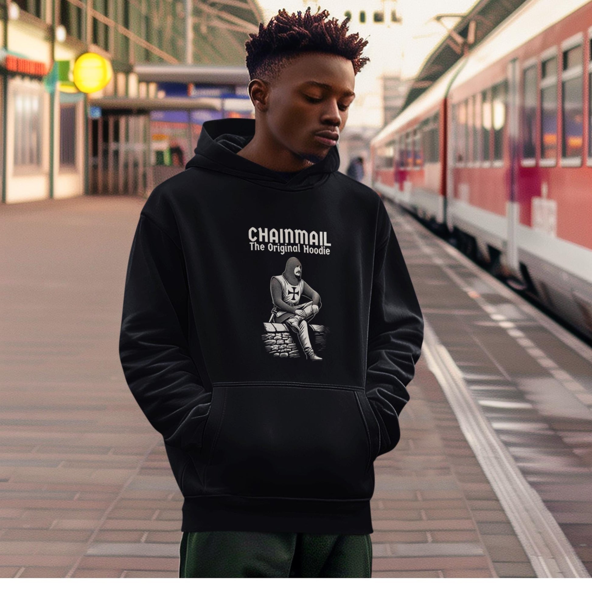 Chainmail The Original Hoodie, Medieval Humour, Hundred Years War, Sarcastic Gothic Hoodie, Medieval Re-Enactment, Gamer Hoodie