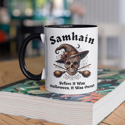 Samhain witch mug, pagan gift for day of the dead. Halloween decor, winter solstice