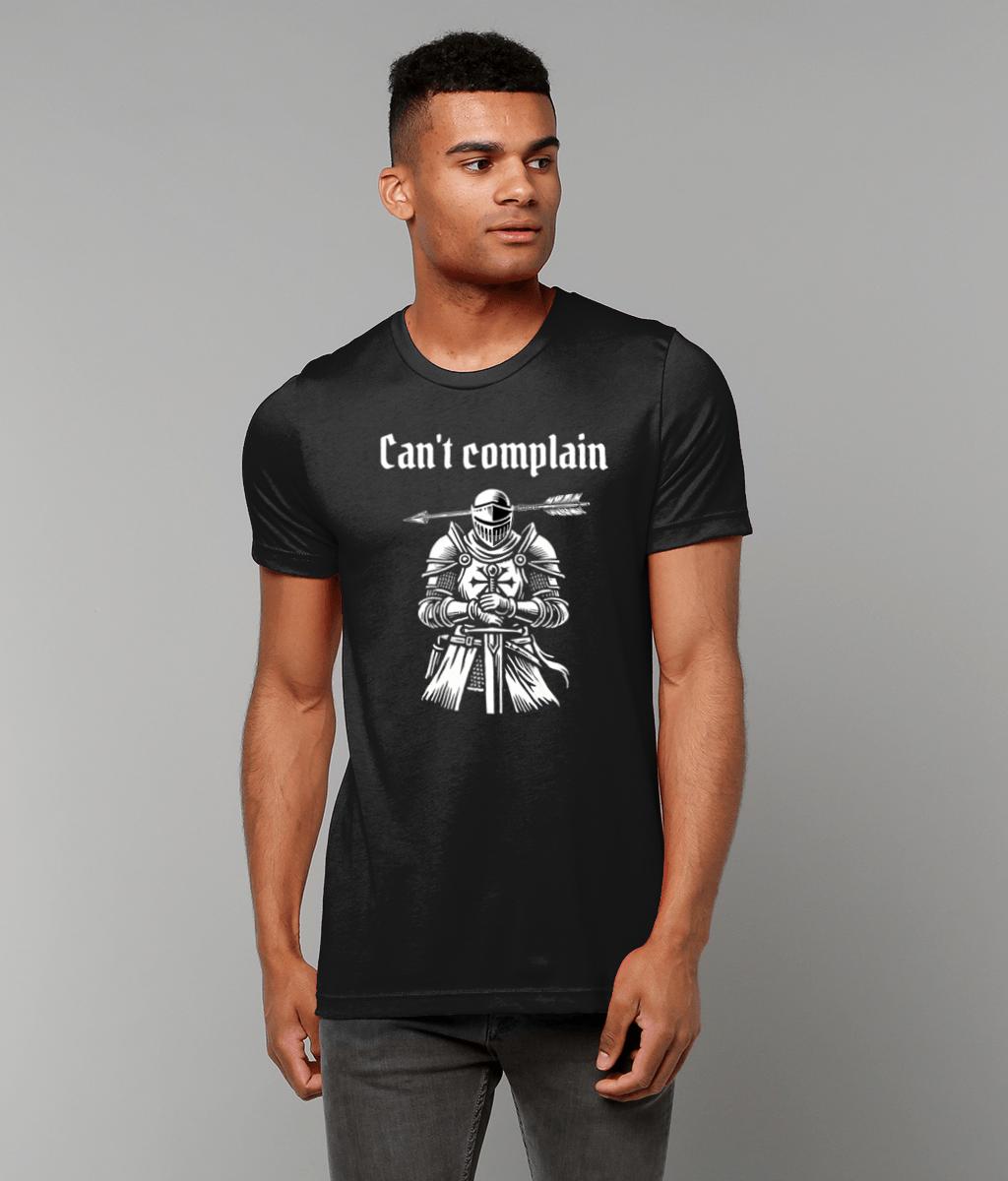 Can't Complain T-Shirt: Medieval Knight Woodcut, Dark Humor