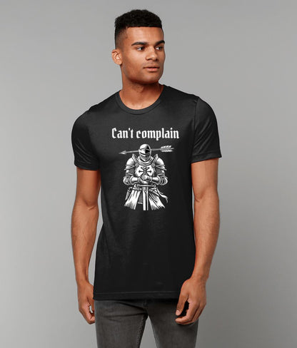 Can't Complain T-Shirt: Medieval Knight Woodcut, Dark Humor
