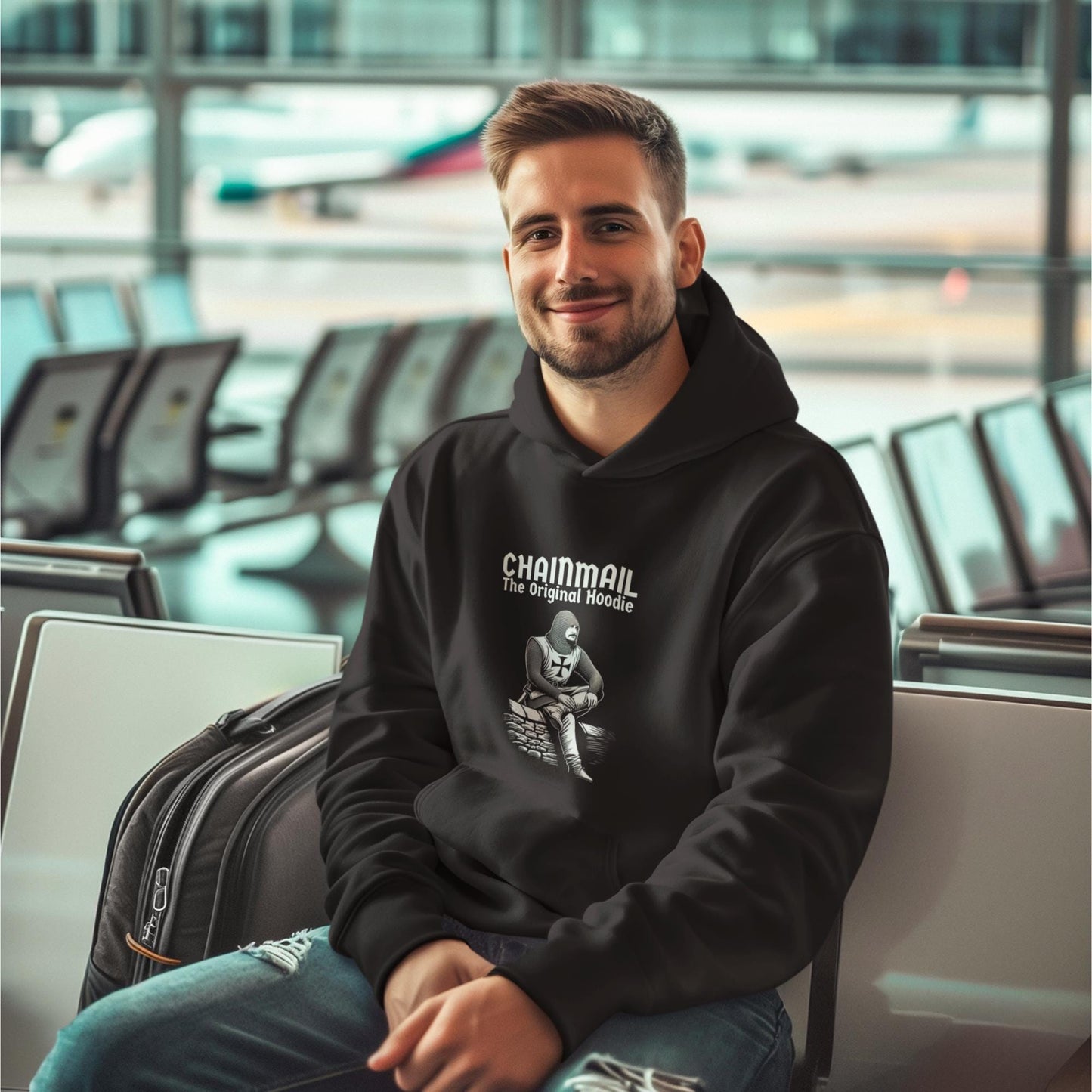 Chainmail The Original Hoodie, Medieval Humour, Hundred Years War, Sarcastic Gothic Hoodie, Medieval Re-Enactment, Gamer Hoodie