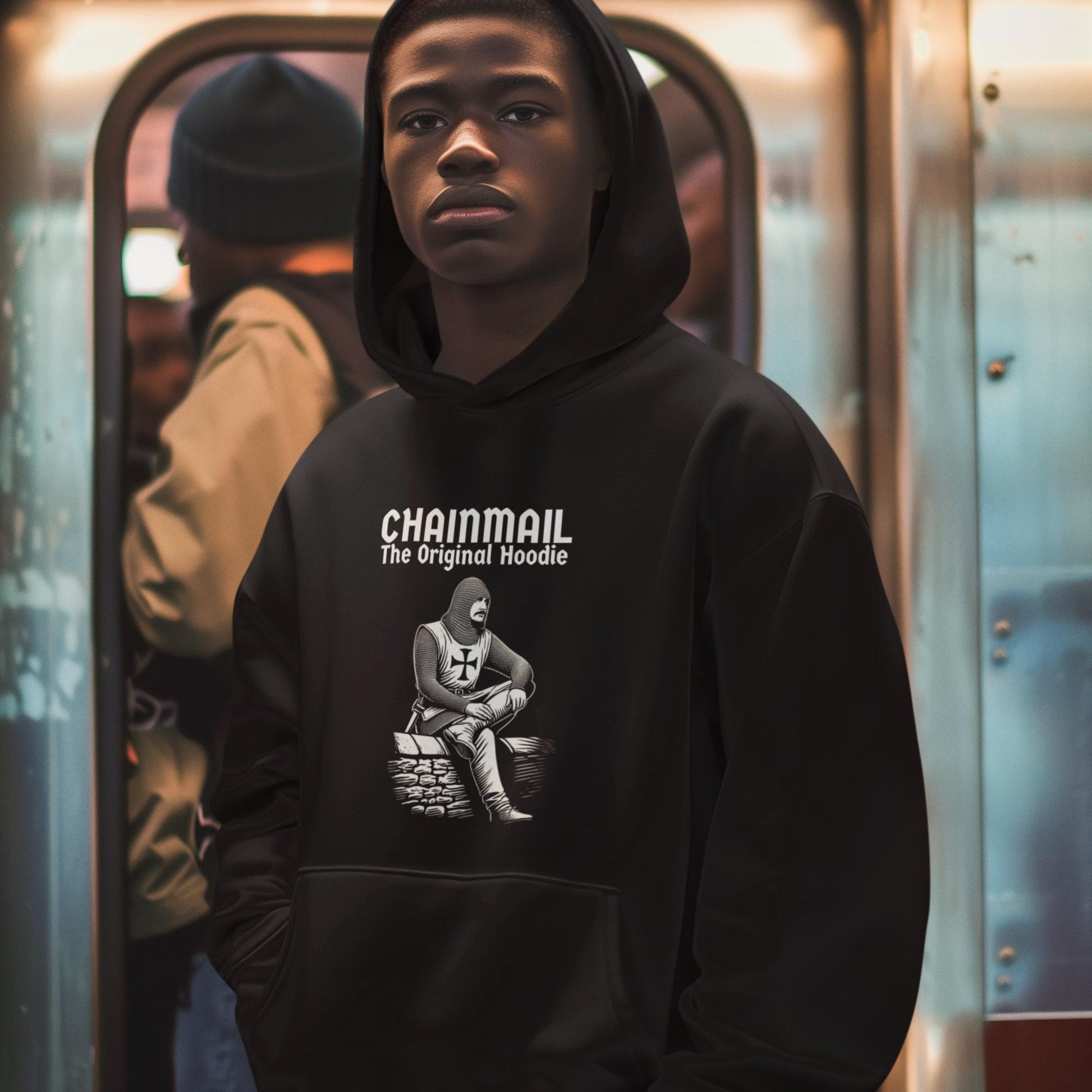 Chainmail The Original Hoodie, Medieval Humour, Hundred Years War, Sarcastic Gothic Hoodie, Medieval Re-Enactment, Gamer Hoodie