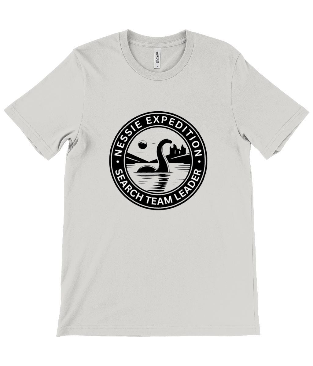 Loch Ness Monster tee. Creatures in folklore, mythology, and cryptozoology similar to Mothman and Bigfoot