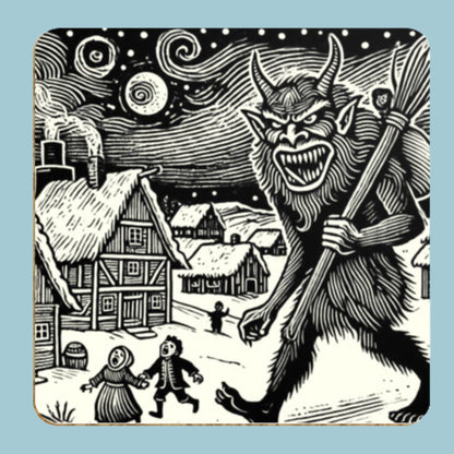 According to legend, Krampus is the devilish companion of St. Nicholas who punishes misbehaving children at Christmastime. He is believed to have originated in Germany, and his name derives from the German word Krampen, which means claw.