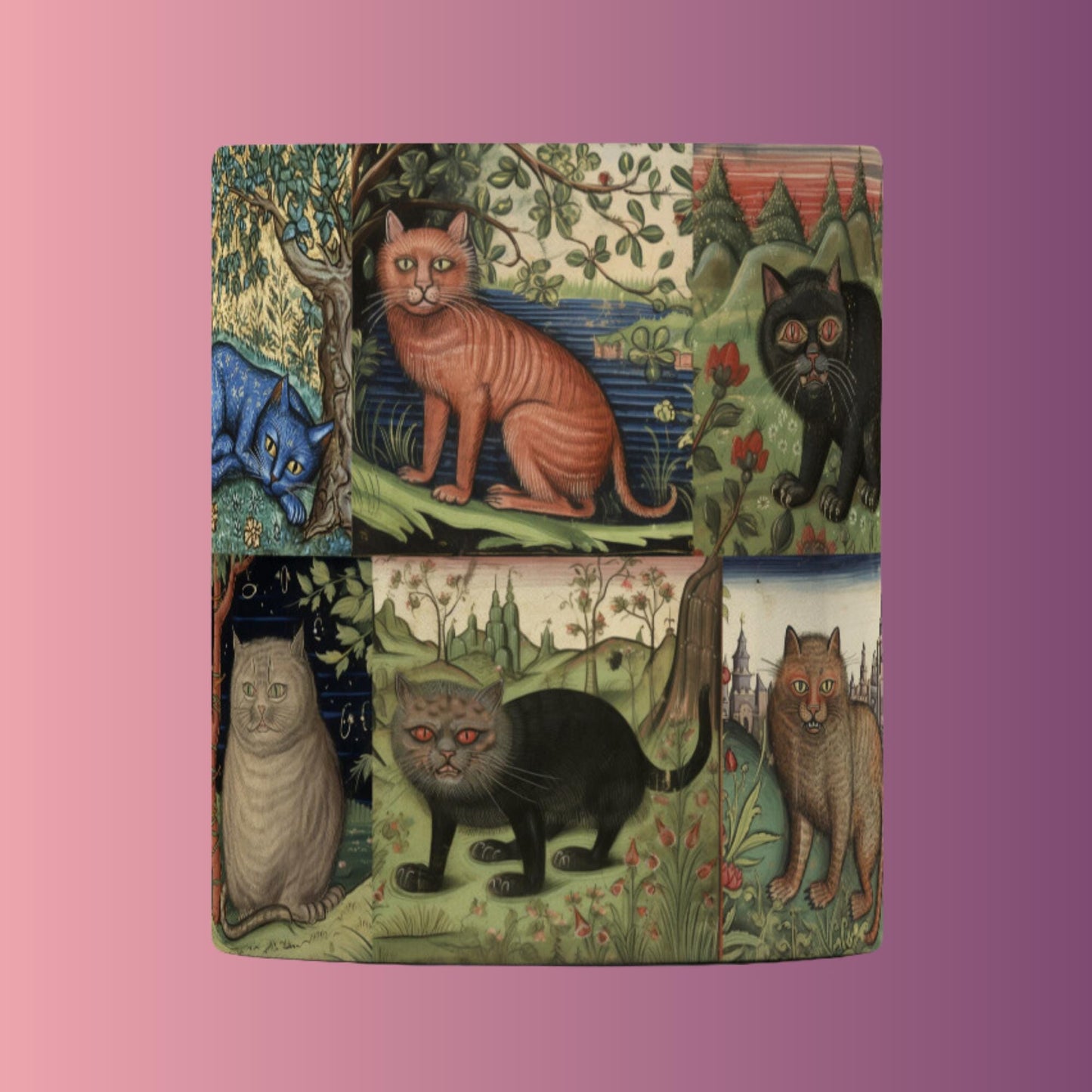 Cat mug, witchy gift, dark academia, weird stuff,  medieval cat mug, marginalia cat cup, funny cats