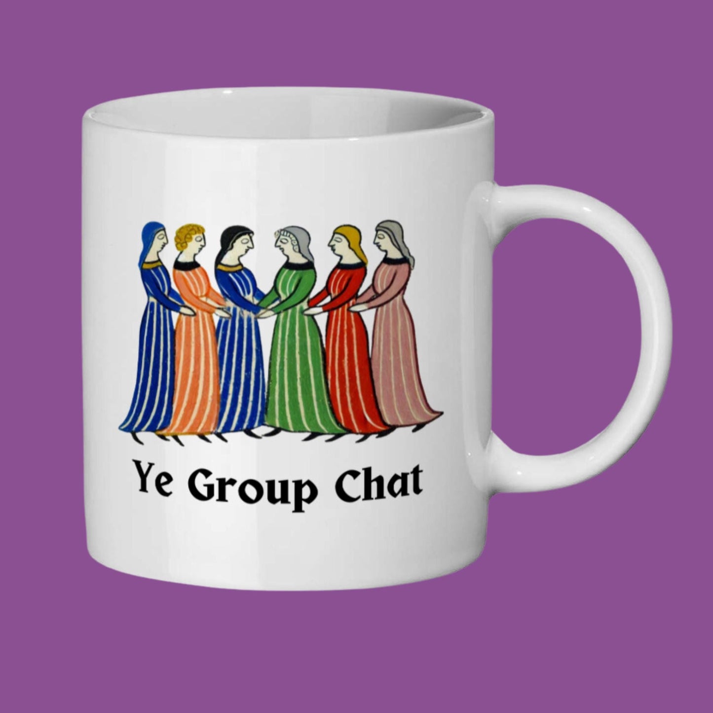 quirky medieval coffee mug, Christmas gift for colleague, funny work gift, historical humour mug, Zoom call coffee cup, group chat mug