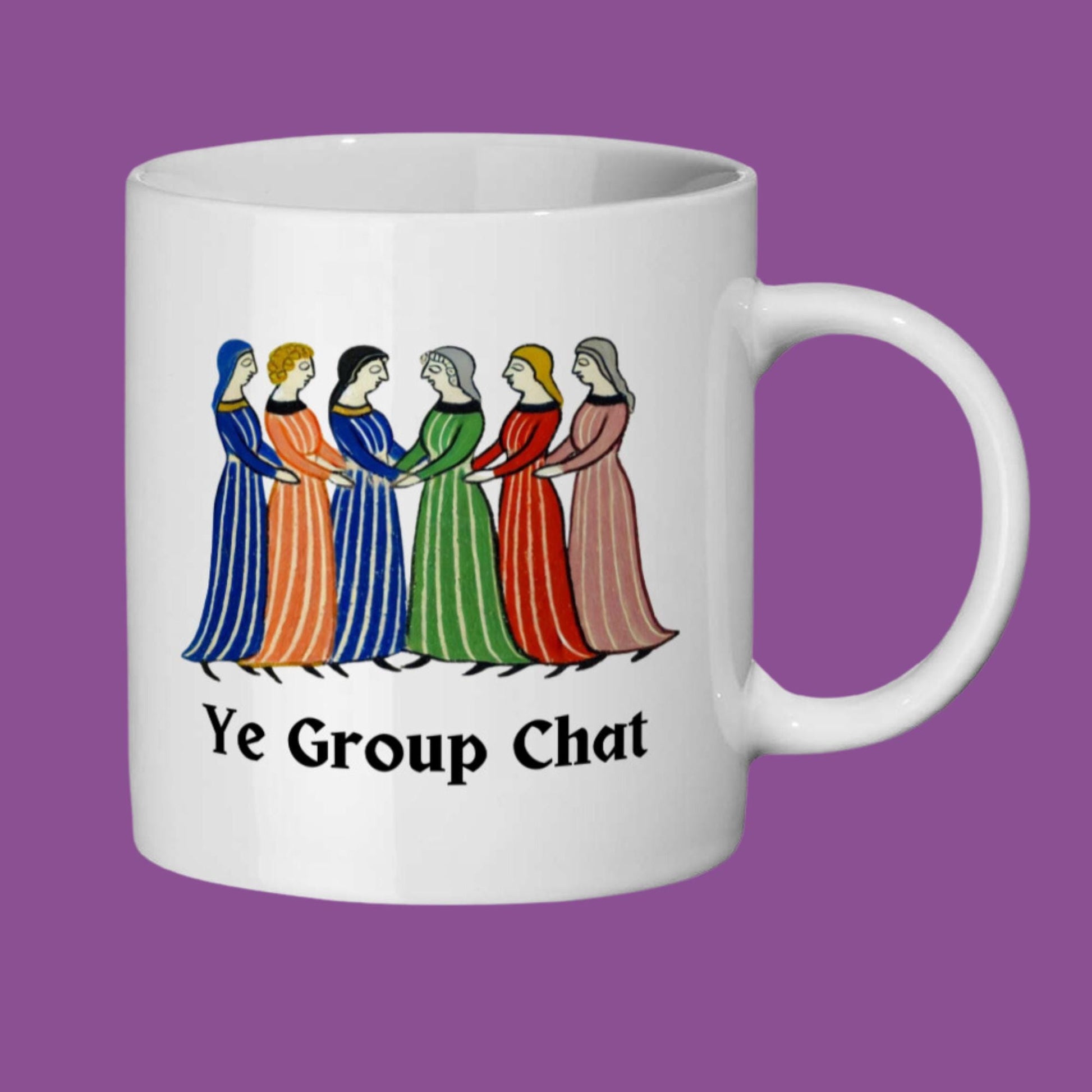 quirky medieval coffee mug, Christmas gift for colleague, funny work gift, historical humour mug, Zoom call coffee cup, group chat mug