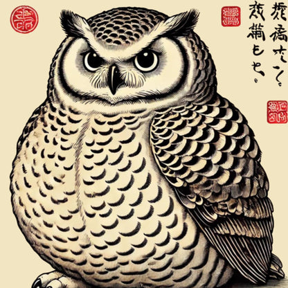 Decorative Japanese Art Poster
Japanese Style Owl Poster
Detailed Feather Art Print
Japanese Ink Art Print
Japanese Nature Art
Minimalist Japanese Print