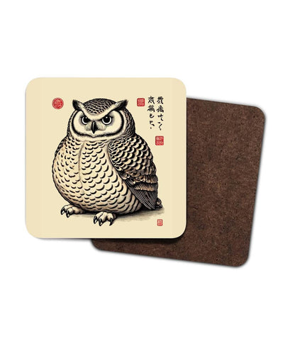 Japanese owl art drink coaster
Zen-inspired owl coaster set
Japanese minimalist coaster with owl
Traditional Japanese ink wash coaster
Artistic owl coaster with Japanese symbols