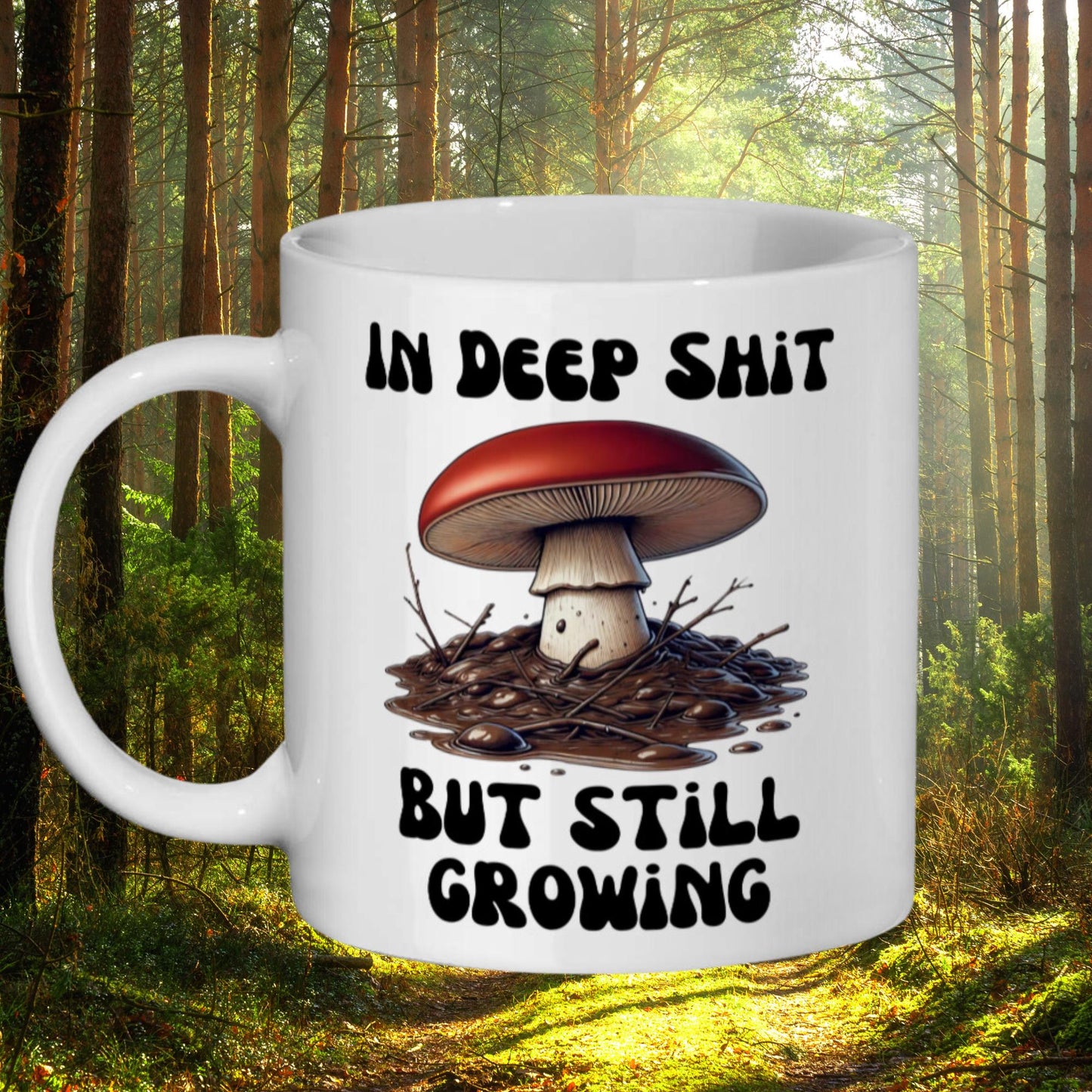 Funny and inspiring mushroom coffee mug, perfect gift for gardeners, nature lovers, and foragers
