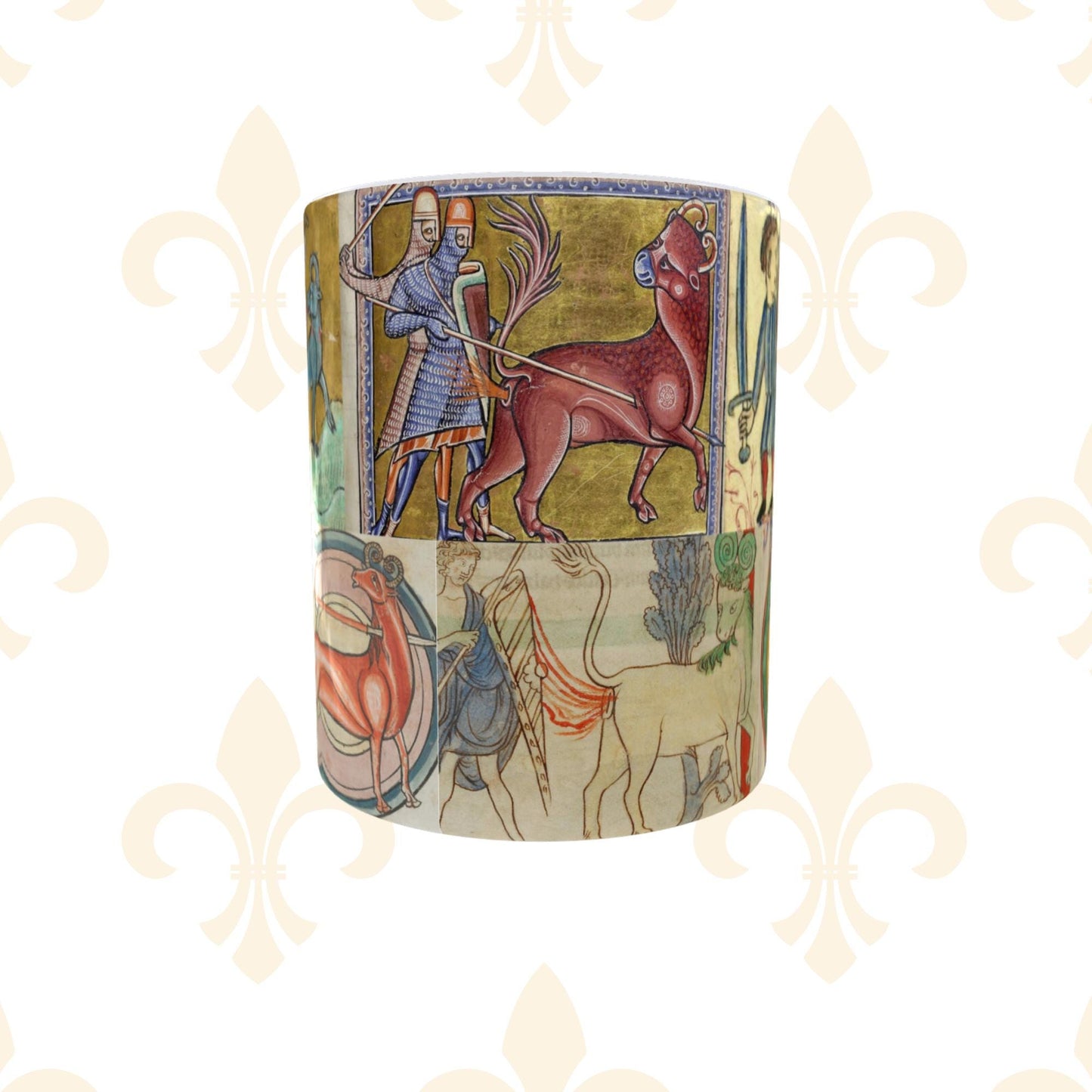 Medieval Hunting Mug, Knights v Beasts, Mythical Creatures, Rude Medieval Creatures, Farting Mug, Bizarre, Quirky, Medieval-Themed Gifts