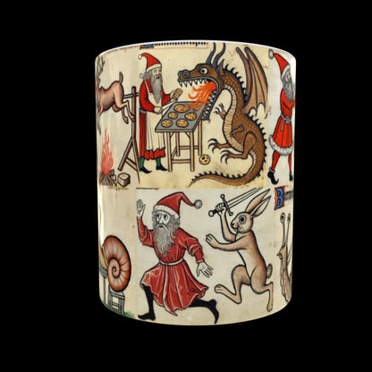 Medieval Santa mug, quirky Christmas gift, secret Santa present, unique holiday mug, funny Santa mug
Medieval holiday decor, office Christmas mug