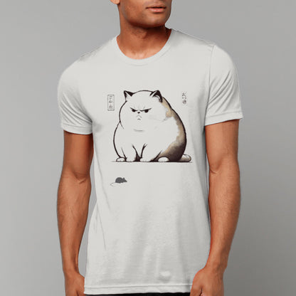 funny art-inspired sweatshirt, gift for art and cat lovers, Japanese-style quirky clothing, fat cat casual wear, unique apparel with humor