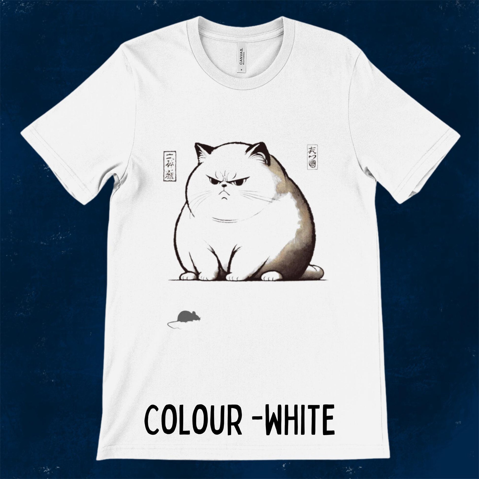 Japanese woodblock style sweatshirt, cat and mouse design, art-inspired casual wear, gift for cat enthusiasts, cosy artistic clothing