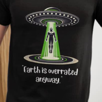 Extraterrestrial humor t-shirt, quirky sci-fi clothing, funny alien design
UFO-themed gift shirt, cosmic alien lover tee, funny extra-terrestrial graphic